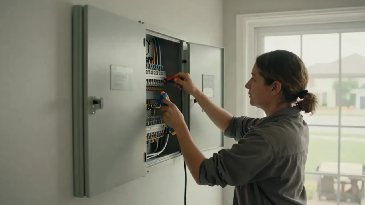 Whole-Home Surge Protection in Woodstock, Georgia: professional performing Whole-Home Surge Protection for a Electrical